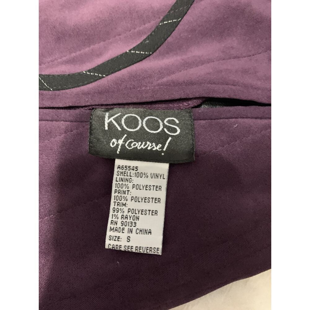 Koos of Course Reversible Jacket Asian Inspired Purple Floral Size Small Artsy - Picture 8 of 12